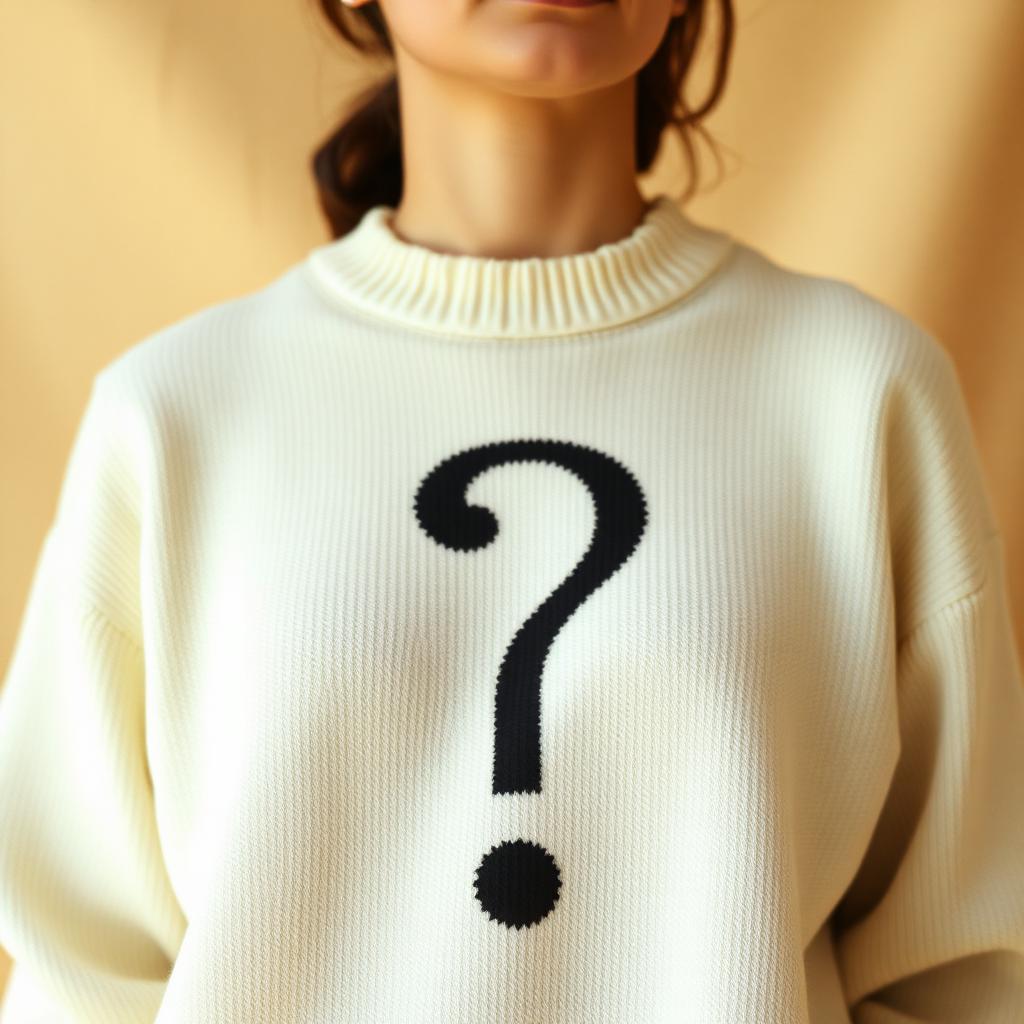 Geblurde preview van sweater met nog te kiezen quote